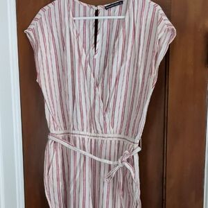 Abercrombie & Fitch Red and White Striped Mini Dress